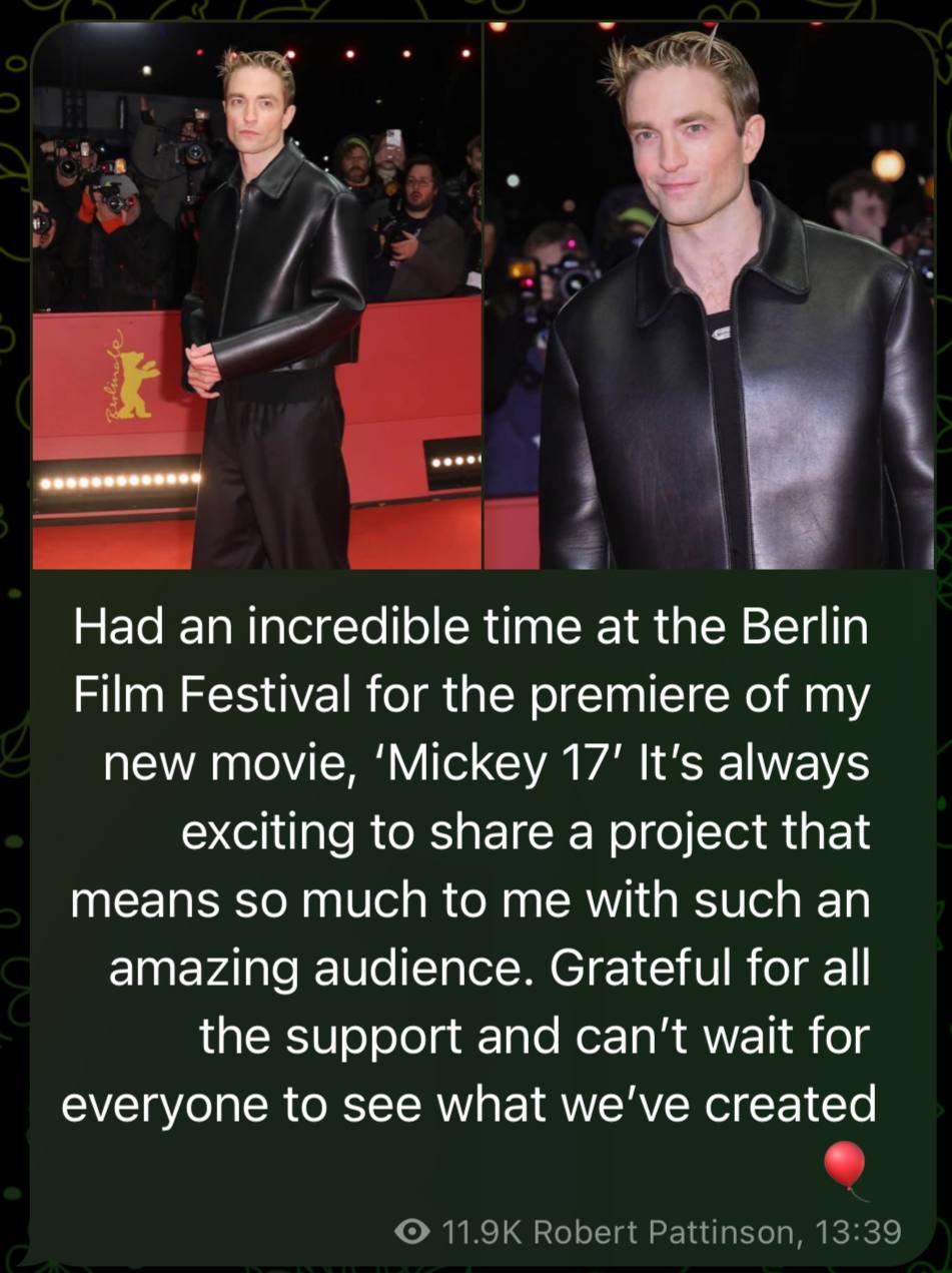 Robert Pattinson 2025 Message